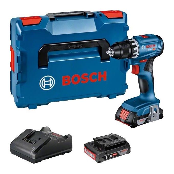 Bosch Professional 06019K3203 GSR 18V-45 Trapano Avvitatore a Batteria Motore Brushless 45 Nm 2 Batterie 2,0 Ah 1900 giri-min L-BOXX colore Nero