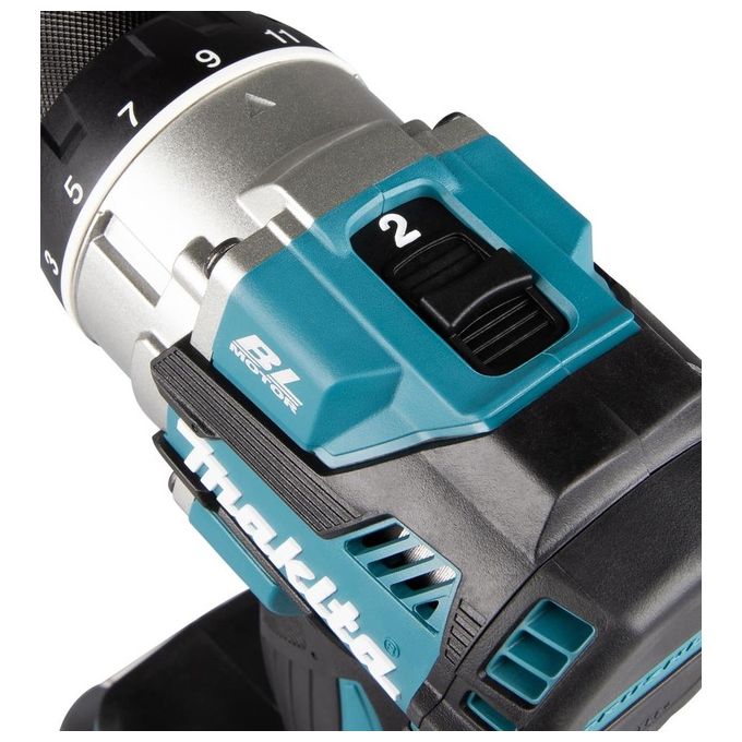 Makita DDF489RTJ Trapano avvitatore a batteria 18V motore brushless 21 posizioni coppia 174x81x261 mm colore Nero Blu Acciaio