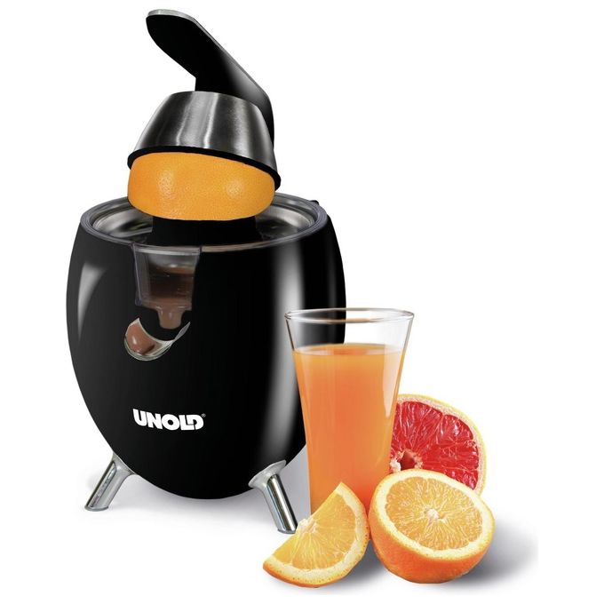 Unold 78135 Spremiagrumi Elettrico Potenza 300 W con Due Coni per Agrumi e Filtro in Acciaio Inox colore Nero