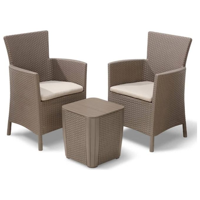Keter Set Mobili Da Giardino Iowa Cappuccino
