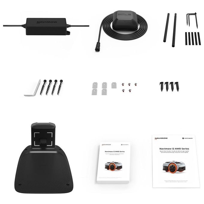 Segway AA.12.07.02.0002 Navimow i208 Tagliaerba robotizzato GPS AWD per superfici fino a 800 m² 18 cm di larghezza di taglio batteria integrata 5,1 Ah colore Arancione Nero Blu