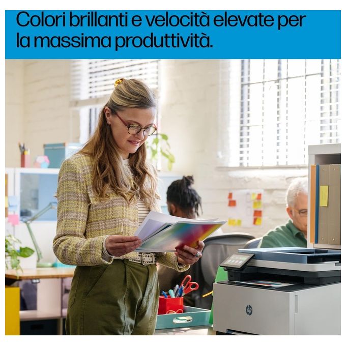 HP 499Q8F Color LaserJet Pro Stampante Multifunzione Laser A4 25 ppm Fronte Retro Auto Wi-Fi Ethernet Fax ADF 50 Fogli colore Blu