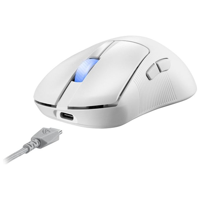 Asus 90MP03N0-BMUA10 ROG Keris II Ace Mouse Gaming Wireless 42000 DPI 54g Polling Rate 8000 Hz colore Bianco