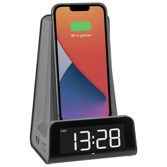 TFA Dostmann 60.2033.10 ICON Charge Sveglia Digitale con Stazione di Ricarica