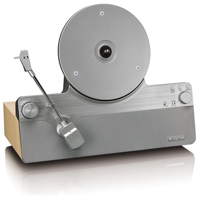 Lenco LSA-071SI LS Series Giradischi Verticale Automatico Bluetooth 5.3 Altoparlanti 2x5W Testina AT-3600L colore Silver Legno