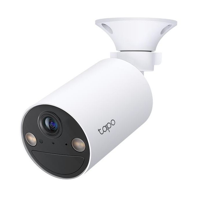TP-Link TC82 Tapo Telecamera di Sorveglianza IP Wire-Free 2K Batteria 6400 mAh IP65 Wi-Fi Visione Notturna colore Bianco