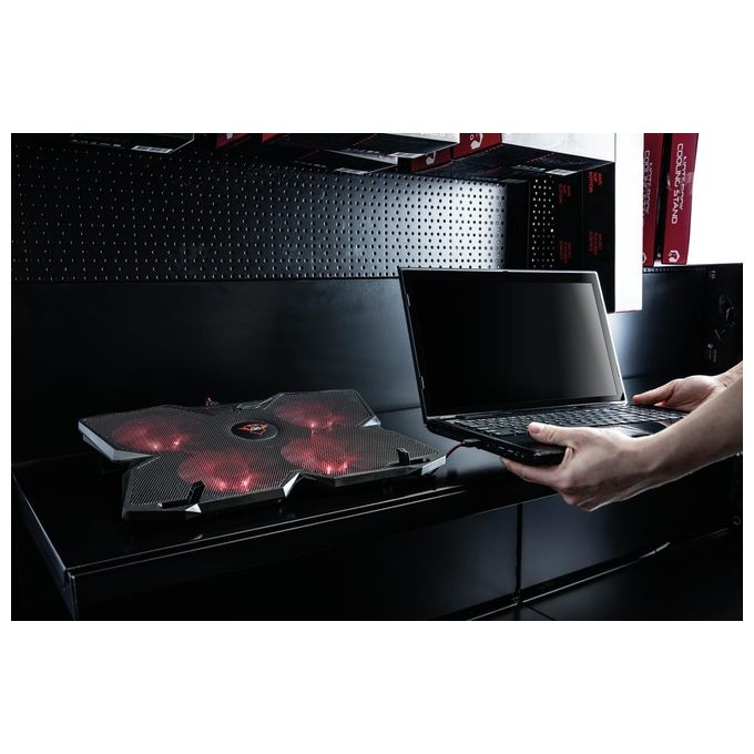 Trust GXT 278 Base di Raffreddamento per Laptop da Gioco Ventole Illuminate a Velocita' Regolabile