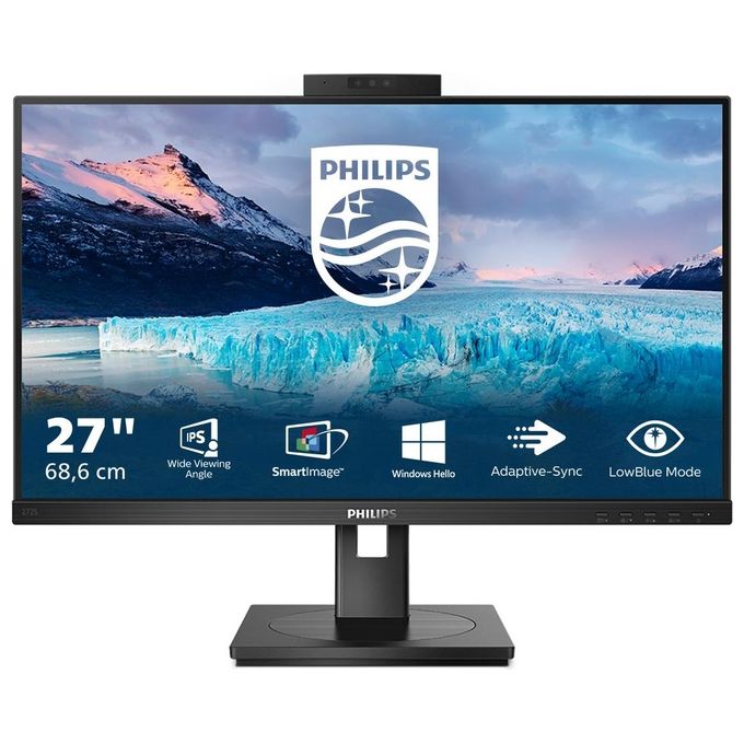 Philips 272S1MH-00 S Line Monitor PC 27'' IPS FHD 1920x1080 75Hz 4ms Webcam FHD Hub USB 3.2 HDMI DisplayPort colore Nero