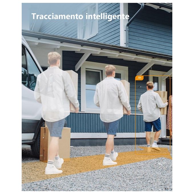 Imou IPC-GS7EP-5M0WE Cruiser 2 Telecamera Motorizzata da Esterno 3K 5MP Full Color PTZ Smart Tracking AI IP66 Wi-Fi