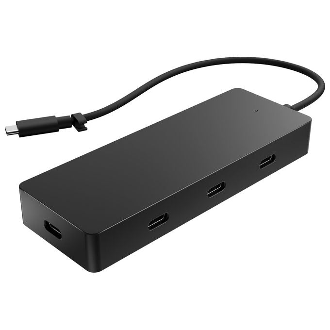 HP 6G842AA Hub Multiporta 4K USB-C 4 porte USB-C 10 Gbps risoluzione 3840x2160 fino a 65 W compatibile Windows macOS Chrome OS Android colore Nero
