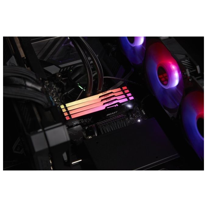 Kingston KF556C40BBA-16 FURY Beast Memoria RAM DDR5 16GB 5600MT-s CL40 Intel XMP 3.0 RGB colore Nero