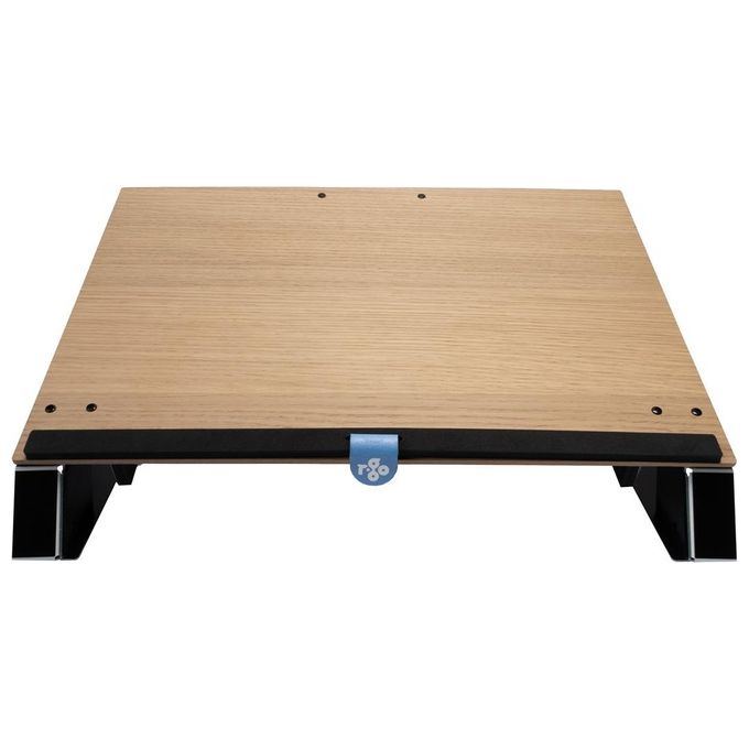 R-Go Tools 9182723000 Read2Write Porta documenti ergonomico con poggiapolsi in schiuma morbida e piano in legno di quercia colore Legno di quercia
