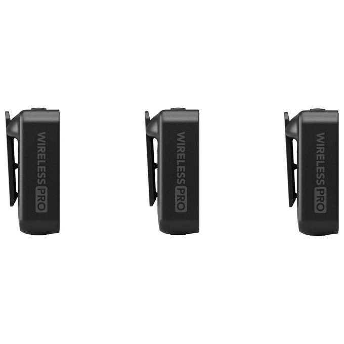 RØDE WIRELESS PRO Sistema Microfono Wireless a 2 Canali con Registrazione 32-Bit Float Timecode Integrato 260 m 2 Microfoni Lavalier Colore Nero