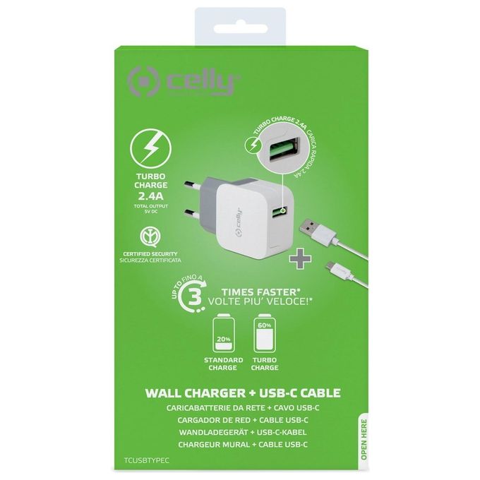 Celly Travel Tcusbturbo Type-c Cable
