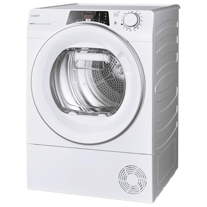 Candy ROE H8A3TSEX-S Rapidó Asciugatrice Pompa di Calore Inverter 8 Kg Classe A+++ Wi-Fi Bluetooth 69 dB (85x59x61 cm) colore Bianco