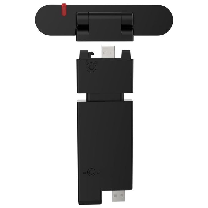 Lenovo MC60 ThinkVision Webcam Full HD 1920 x 1080 Pixel USB 2.0 con Doppio Microfono e Otturatore Privacy colore Nero