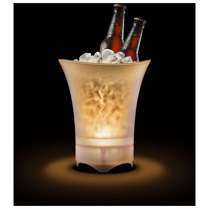 CELLULARLINE BTSPKCHAMPAGNE23W Ice Music Bucket Cassa Bluetooth 5.0 5W Secchiello Ghiaccio LED colore Bianco