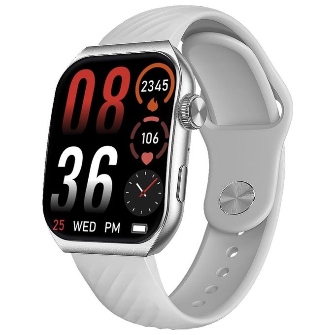 Trevi 0TF40006 T-FIT 400 C Smartwatch con Funzione Chiamata Display AMOLED Curvo 1.96'' Touchscreen Always On IP67 Argento colore Argento