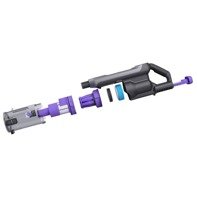 Black and Decker BHFEA640WG Scopa Elettrica Ricaricabile Senza Sacchetto Ciclonica 0,75 L 24 V 35 min colore Nero Acciaio Inox