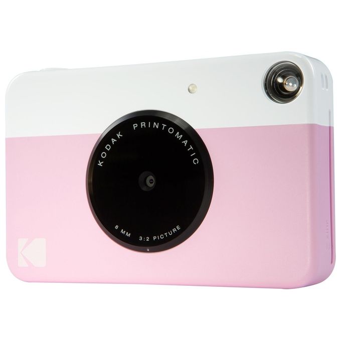 Kodak RODOMATICPK Printomatic Fotocamera Istantanea 5 MP Stampa ZINK 2x3'' Foto Retroadesive colore Rosa
