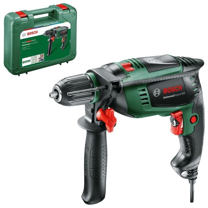 Bosch Trapano Con Percussione 800 W Reversibile Con Valigetta Universalimpact