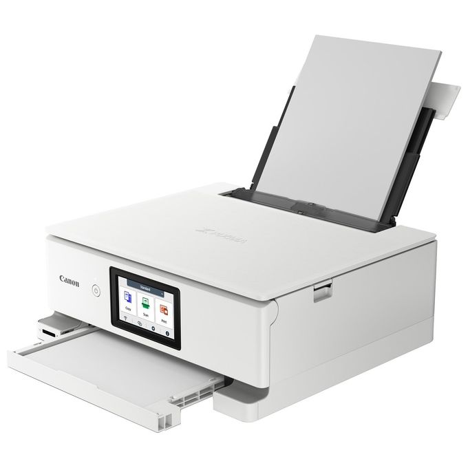 Canon TS8751 PIXMA TS8751 Stampante Multifunzione a Getto d'Inchiostro 6 Cartucce Separate Wi-Fi Stampa Fronte Retro Automatica Touchscreen 4,3 Pollici colore Bianco