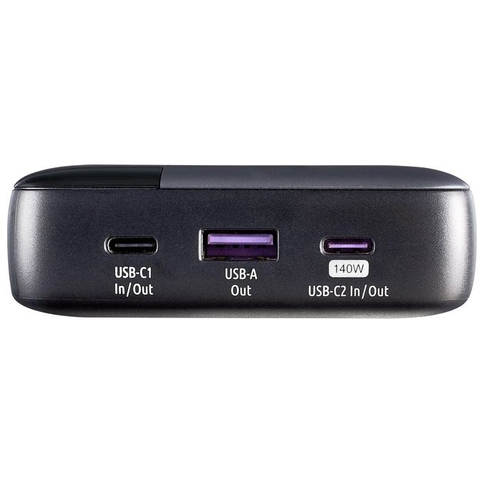 Intenso 7350060 Power Bank HE25000 Batteria Portatile 25000 mAh 140 W con Ricarica Rapida Power Delivery 3.1 colore Nero Grigio