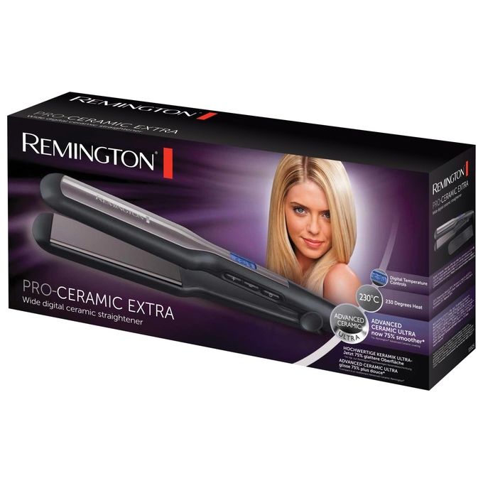 Remington S5525 Piastra Capelli Ceramica Temperatura da 150° a 230° Nero