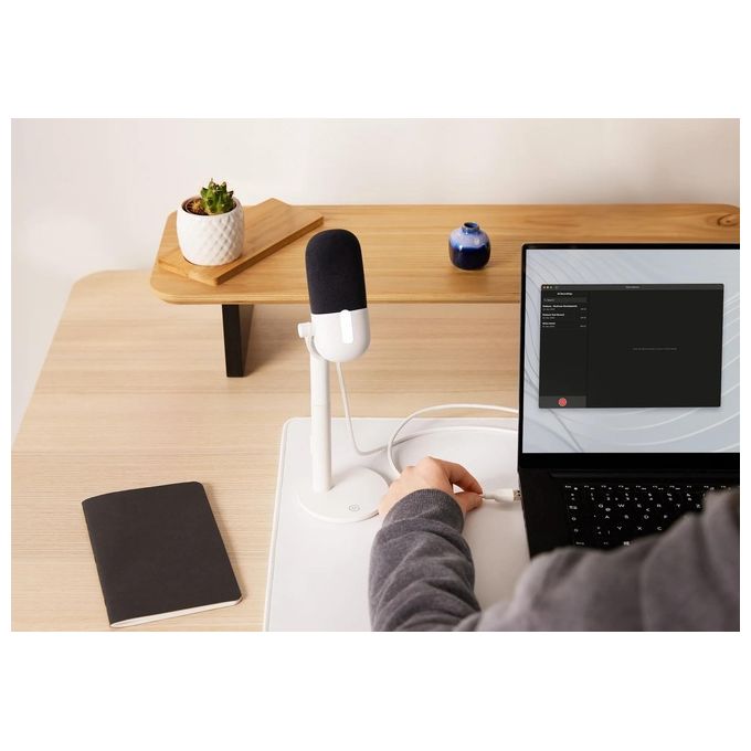 Elgato 10MAI9901 Wave Neo Microfono da tavolo USB 3.5 mm Condensatore Cardiode Bianco
