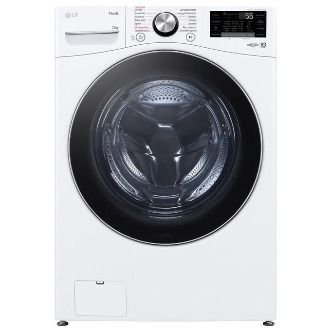 LG Serie P3 F0P3020TSWC Lavatrice libera  installazione XL 20Kg AI DD Classe B 1000 giri TurboWash 360 Vapore Wi-Fi Bianco