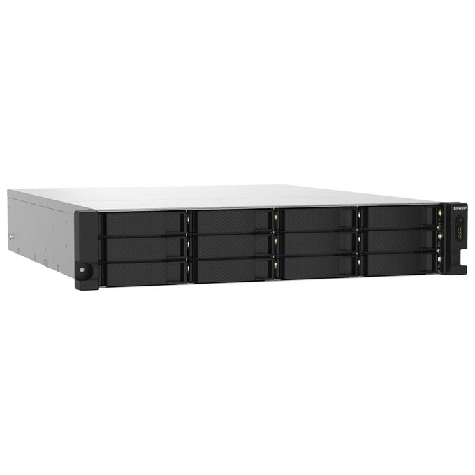 QNAP TS-1232PXU-RP-4G TS-1232PXU-RP NAS 12 bay rack 2U Annapurna Labs AL324 quad core 1.7 GHz 4 GB DDR4 2x 10GbE SFP+ 2x 2.5GbE alimentazione ridondante colore Nero