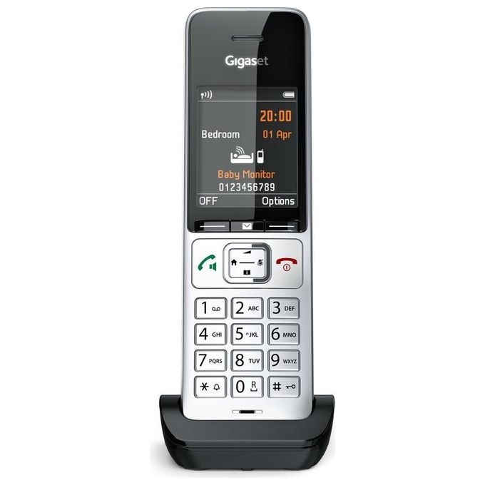 Gigaset S30852-H3061-R101 COMFORT 500HX Telefono Analogico DECT con Display TFT a Colori 2.2'' Vivavoce Identificatore di Chiamata colore Nero Argento