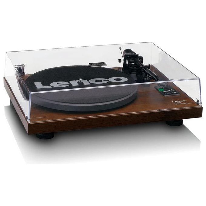 Lenco LS-600WA Giradischi a cinghia Bluetooth 5.0 amplificato 2x30W con altoparlanti colore Noce