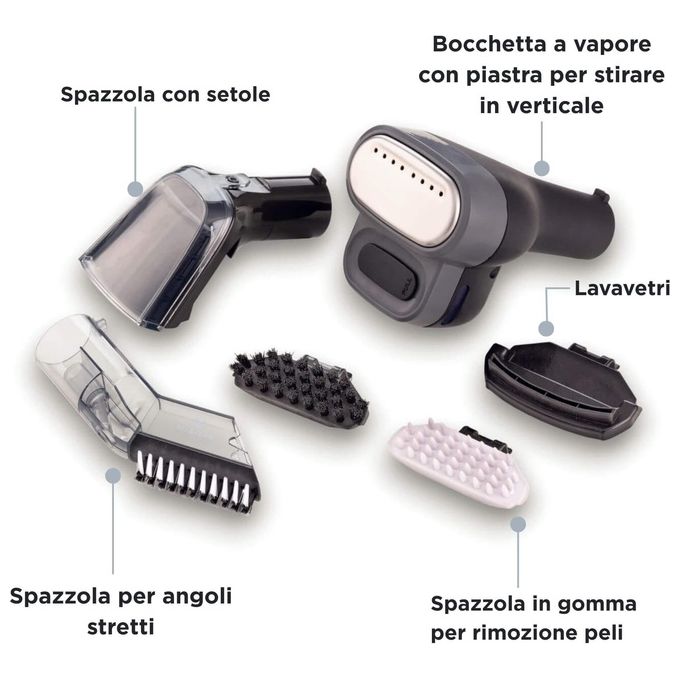 Ariete 2484 Lavatappeti 1800w 1.7lseb acqu Pulita - 1.1l seb acqu Sporca accessor