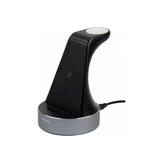 Verbatim 49555 WCS-01 Caricatore Wireless Interno Universale 20 W con Adattatore AC Cavo 1,5 m colore Nero