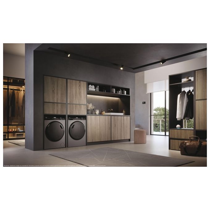 Haier HD80A3959RS I-Pro Serie 5 Asciugatrice Pompa di Calore 8 Kg Classe A+++ Inverter Wi-Fi (85x60x67,5 cm) colore Antracite