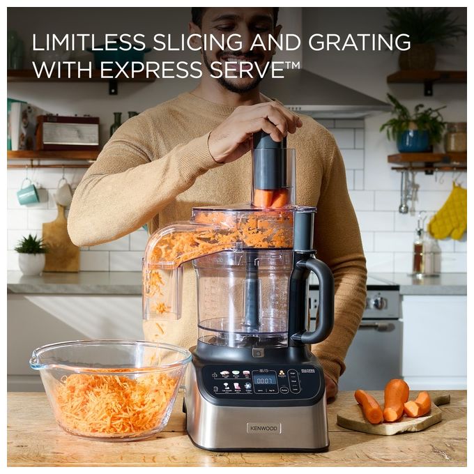 Kenwood FDM73.850SS Robot da Cucina Multifunzione Capacita' 3 Litri 8 Velocita' Potenza 1000 Watt colore Inox