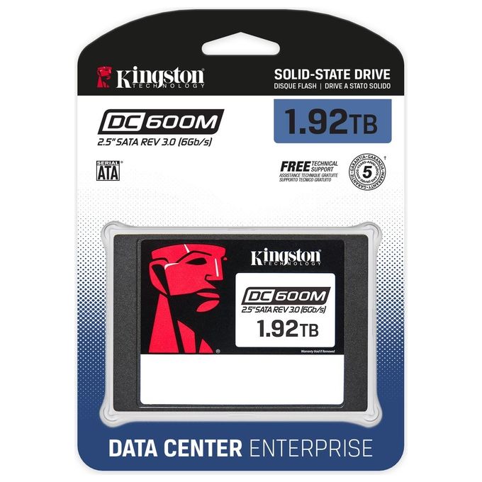 Kingston SEDC600M-1920G DC600M SSD Enterprise SATA 2.5'' 1920GB Mixed Use 560 MB-s lettura 530 MB-s scrittura