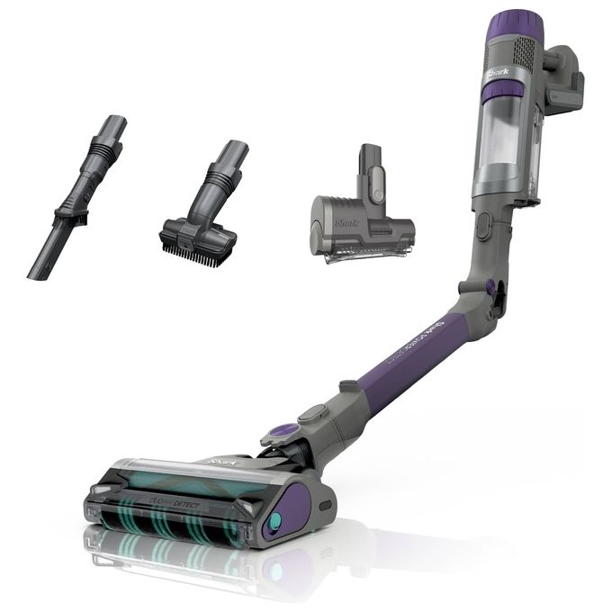 Shark IP1251EUT Aspirapolvere Senza Fili PowerDetect DuoClean Detect Capacita' 0,7 L Autonomia Fino a 70 min Potenza Massima 450 W Rumorosita' 86 dB colore Grigio Viola