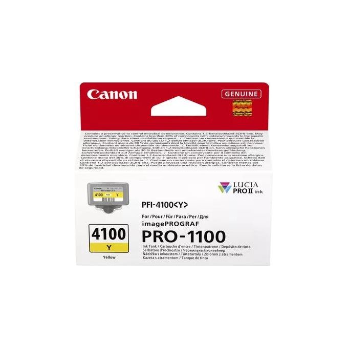 Canon PFI-4100 Y LUCIA PRO II Cartuccia d'Inchiostro Pigmento 80 ml per imagePROGRAF PRO-1100 colore Giallo