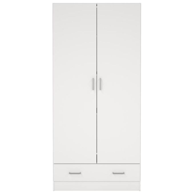 Tvilum 704034949 Space Armadio 2 Ante Battenti 1 Cassetto 3 Ripiani Stile Scandinavo colore Bianco