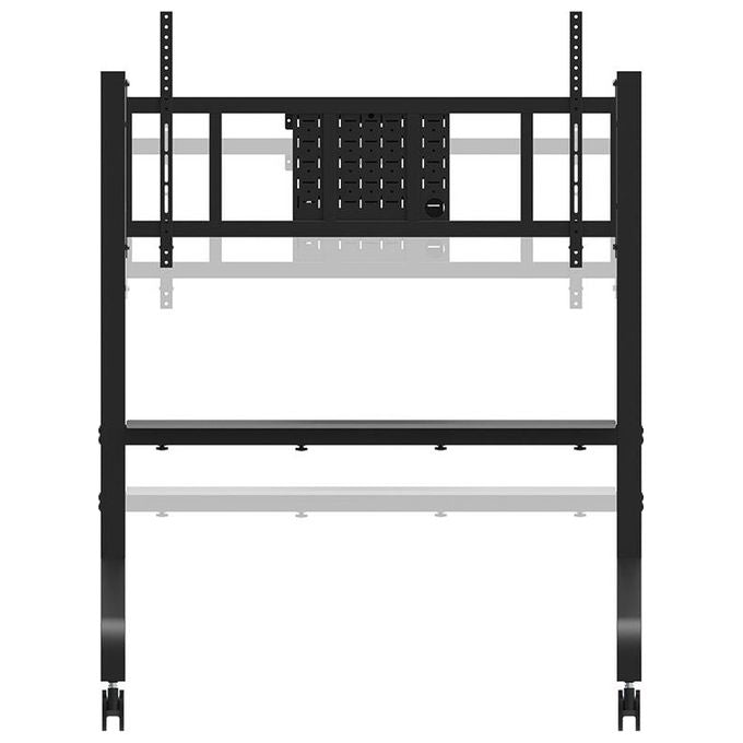 Neomounts FL50-575BL1 Carrello TV per schermi 65-115 pollici portatile con regolazione manuale altezza 10 cm e capacita' 125 Kg colore Nero