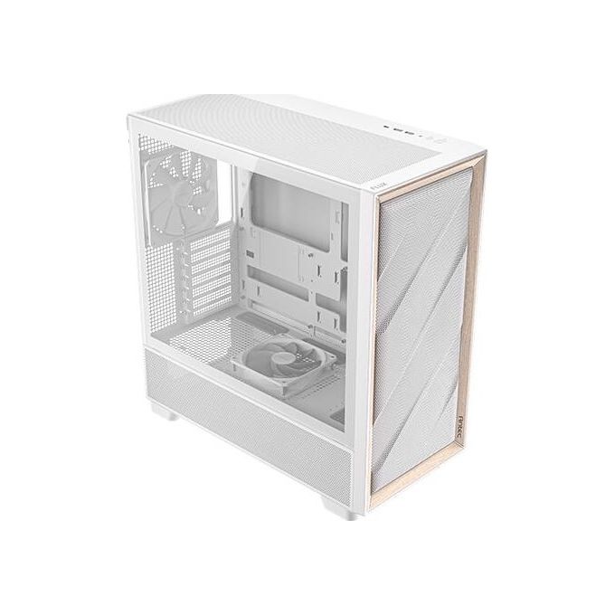 Antec FLUX WHITE Case PC Mid Tower con Vetro Temperato e Pannello Frontale in Legno di Betulla Supporto Radiatore 420 mm 5 Ventole PWM Incluse colore Bianco