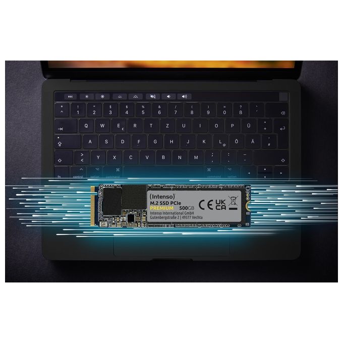 Intenso 3835470 Premium SSD M.2 2 TB PCIe 3.0 x4 NVMe 1.3 SLC velocita' lettura fino a 2100 MB-s velocita' scrittura fino a 1700 MB-s colore Nero