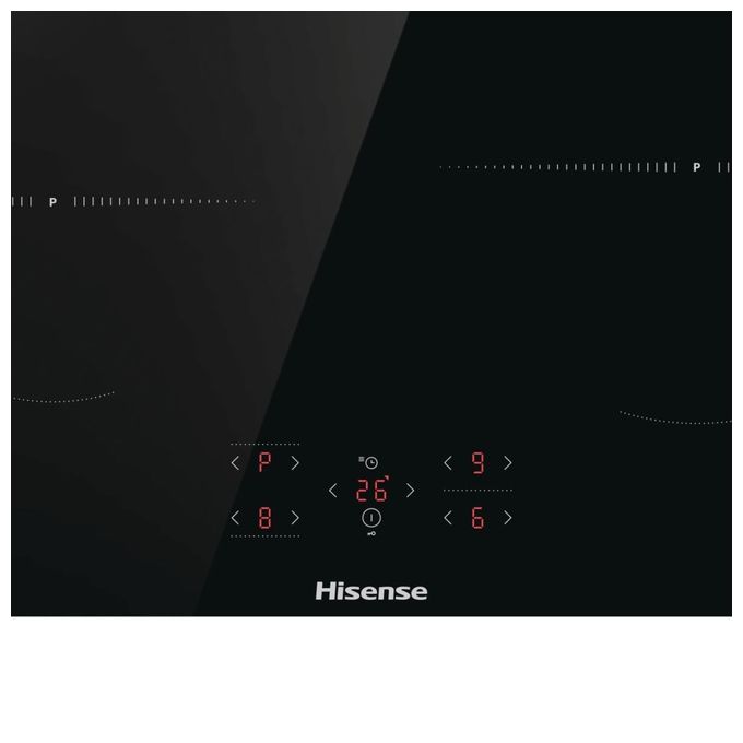 Hisense HI6421BSC Piano cottura a induzione 60 cm 4 zone Super Zone 23 cm Controllo Touch 7200 W colore Nero