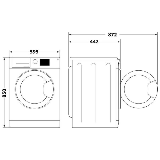 Hotpoint RSSG R527 B IT Lavatrice Caricamento Frontale Slim Classe energetica B Capacita' di carico 7Kg Centrifuga 1200 Giri