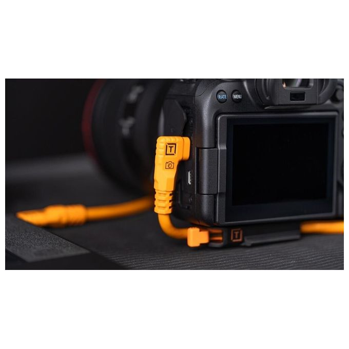 Tether Tools CUC31RT2-ORG TetherPro Cavo USB-C a USB-C Angolo Retto 9,4m 5 Gbps Doppio TetherBoost colore Arancione