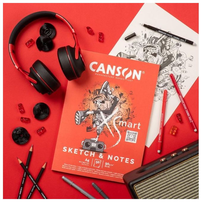 Canson Confezione 5 Carta Bianca 50 Fogli 90G-M2
