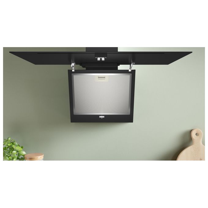 Bosch DWK85DK60 Serie 2 Cappa a muro inclinata 80 cm 430 m³-h Classe A 60 dB Touch colore Nero