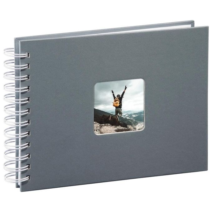 Hama Album Fotografico Fine Art a Spirale Grigio 24x17cm 50 Pagine Bianche